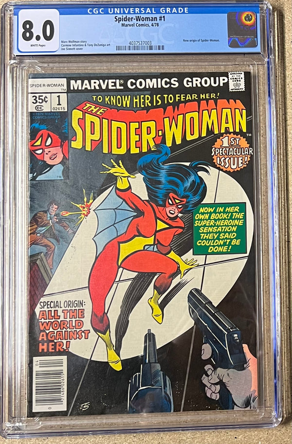 Spider-Woman #1 CGC 8.0 - Slab City Comics 