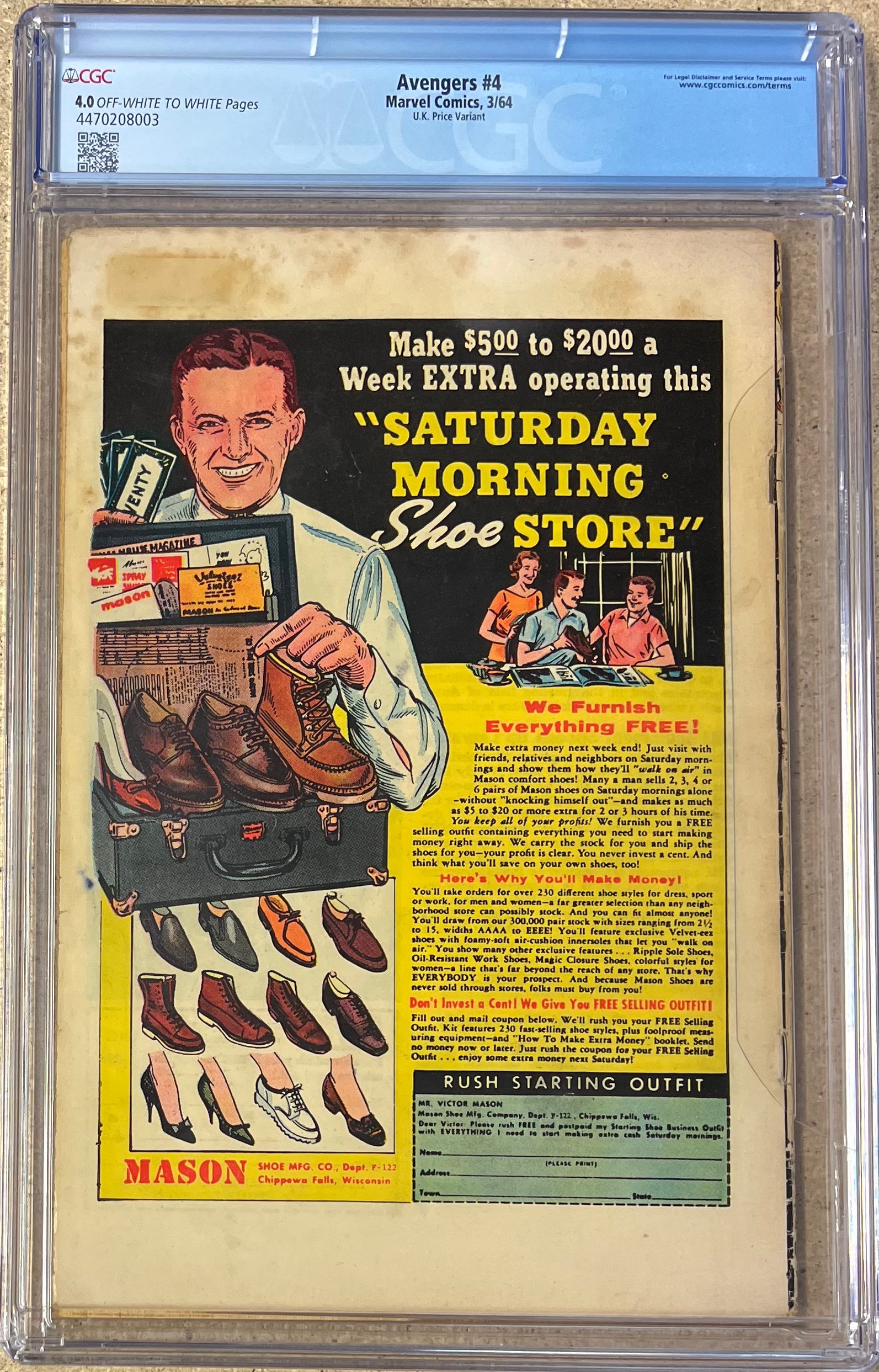 Avengers #4 CGC 4.0