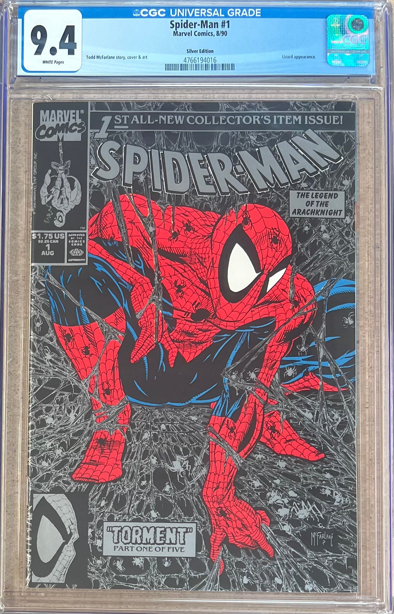 Spider-Man #1 Silver Edition CGC 9.4