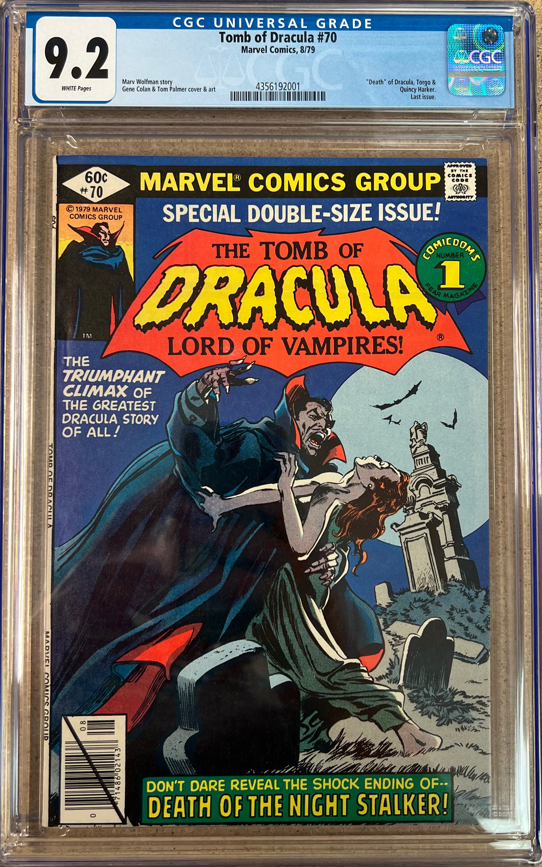 Tomb Of Dracula #70 CGC 9.2