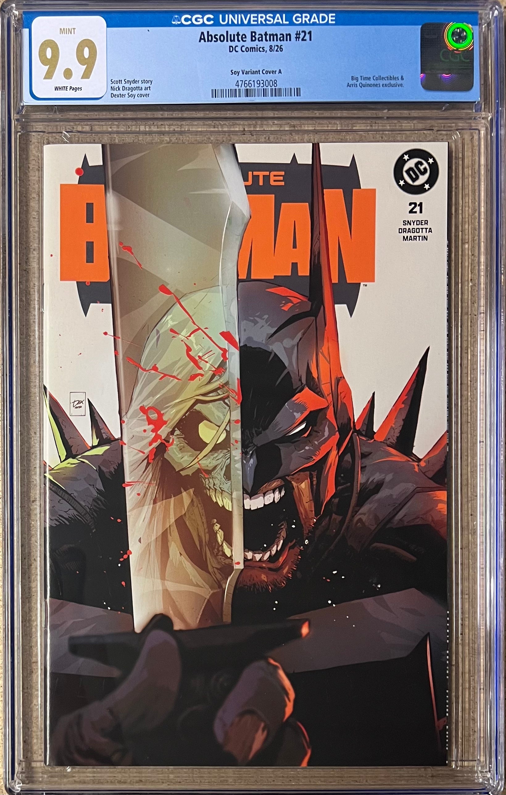 Absolute Batman #21 Dexter Soy Trade Variant CGC 9.9