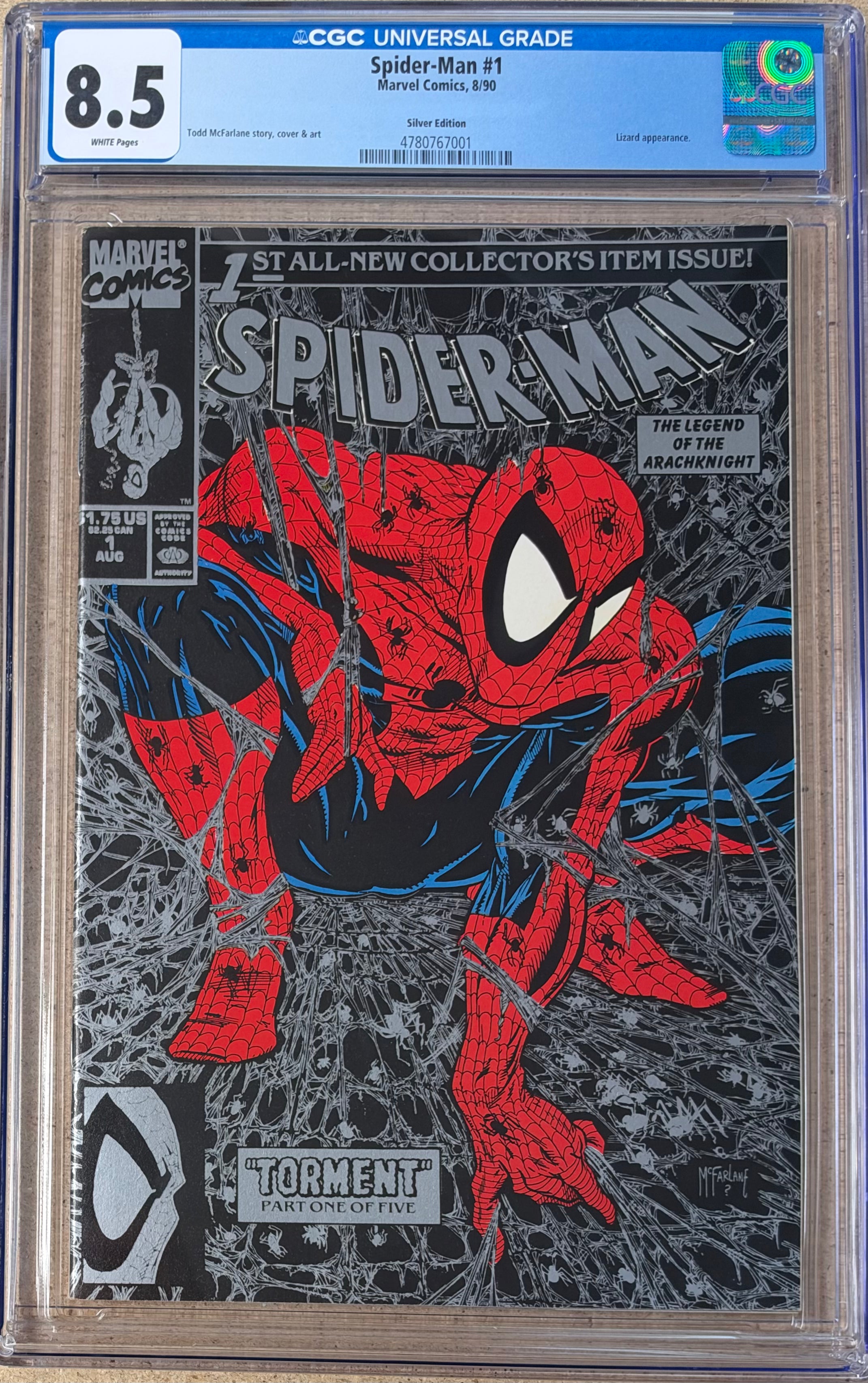 Spider-Man #1 Silver Edition CGC 8.5