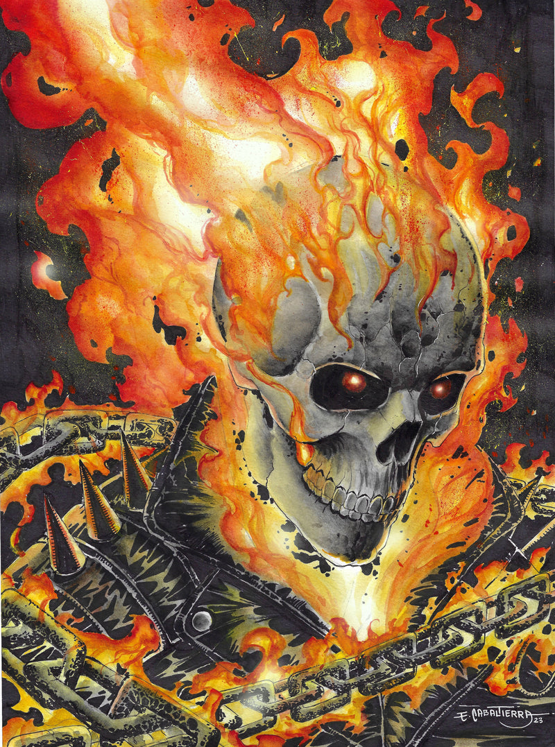 Ghost Rider Original Art Emil Cabaltierra - Slab City Comics 