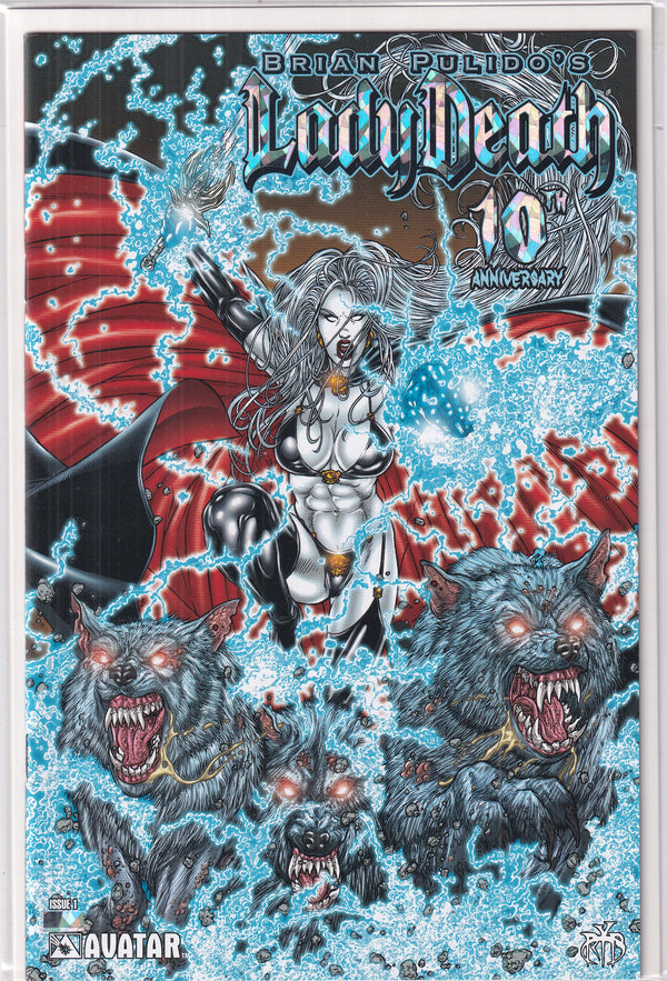 LADY DEATH 10TH ANNIVERSARY #1 PRISM FOIL - Slab City Comics 
