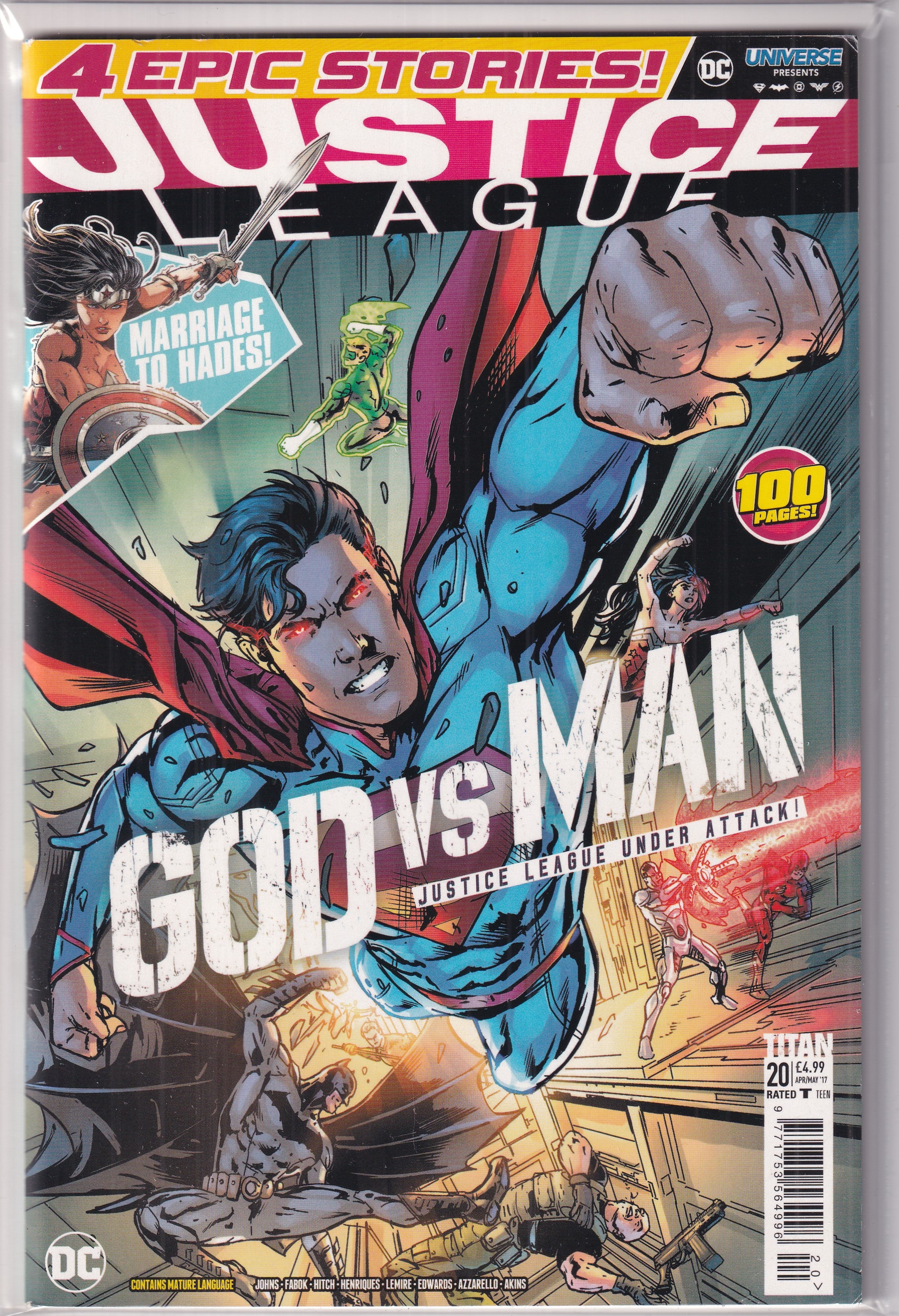 JUSTICE LEAGUE GOD VS MAN JUSTICE LEAGUE UNDER ATTACK #20 - Slab City Comics 