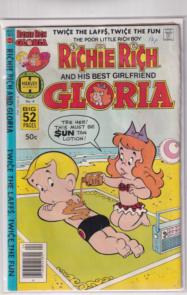 RICHIE RICH AND HIS BEST GIRLFRIEND GLORIA #4 - Slab City Comics 