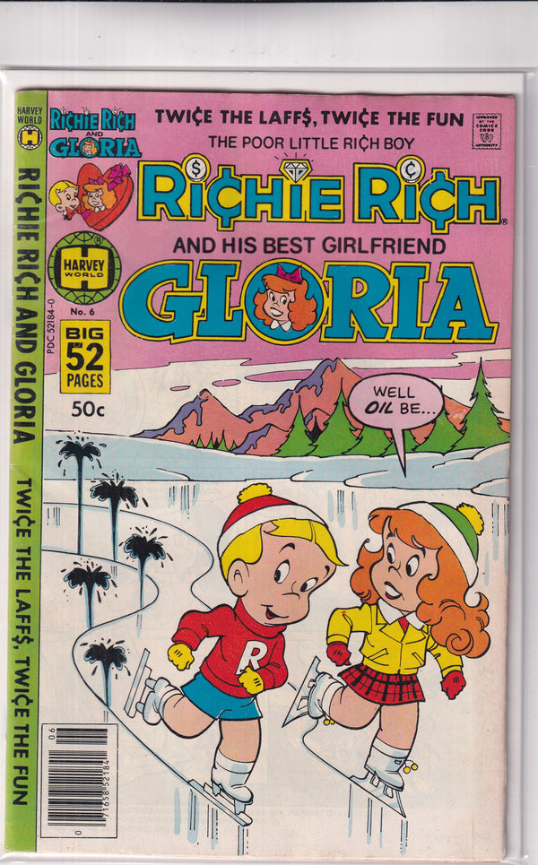 RICHIE RICH AND HIS BEST GIRLFRIEND GLORIA #6 - Slab City Comics 