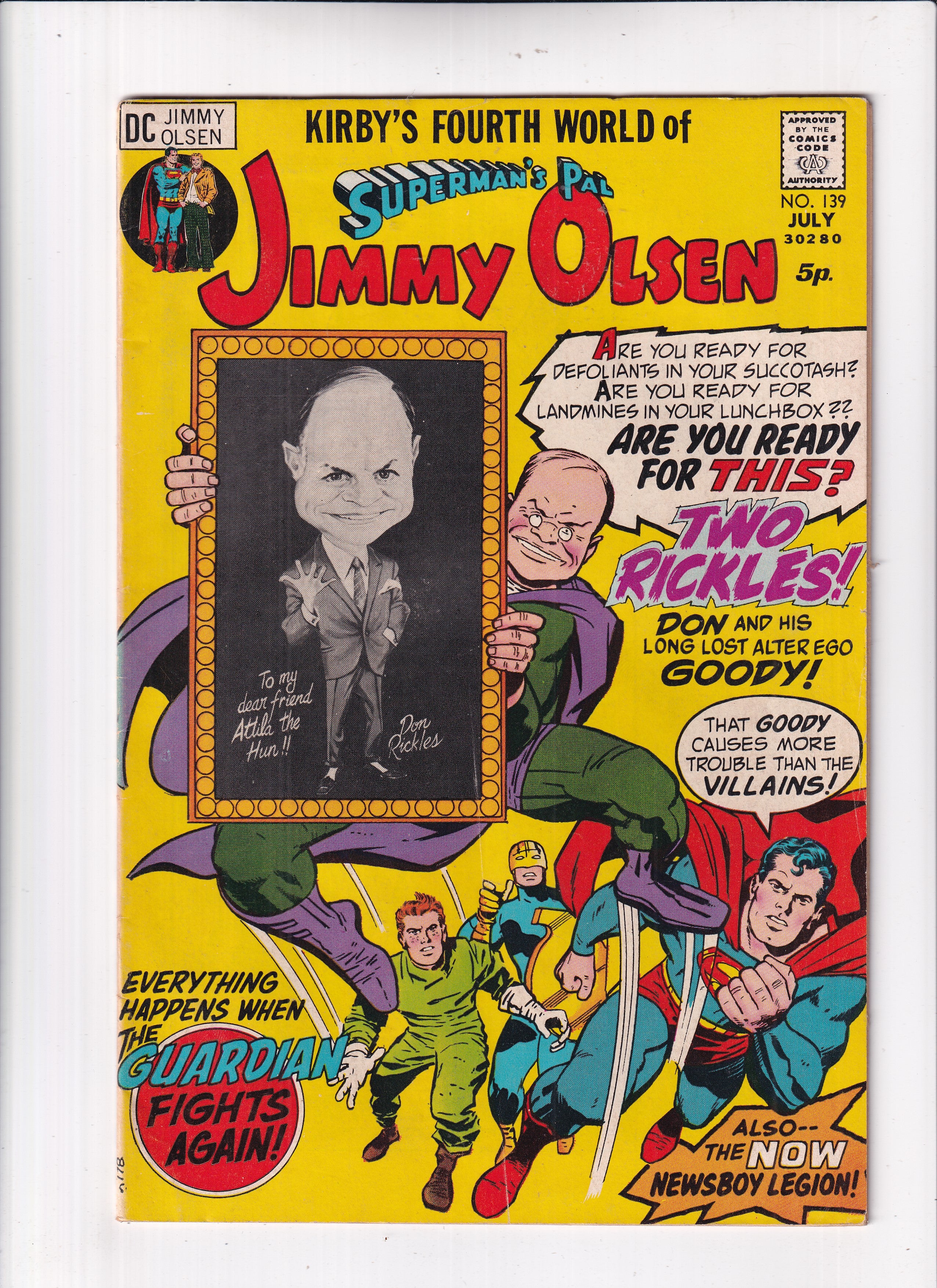 SUPERMAN'S PAL JIMMY OLSEN #139 - Slab City Comics 