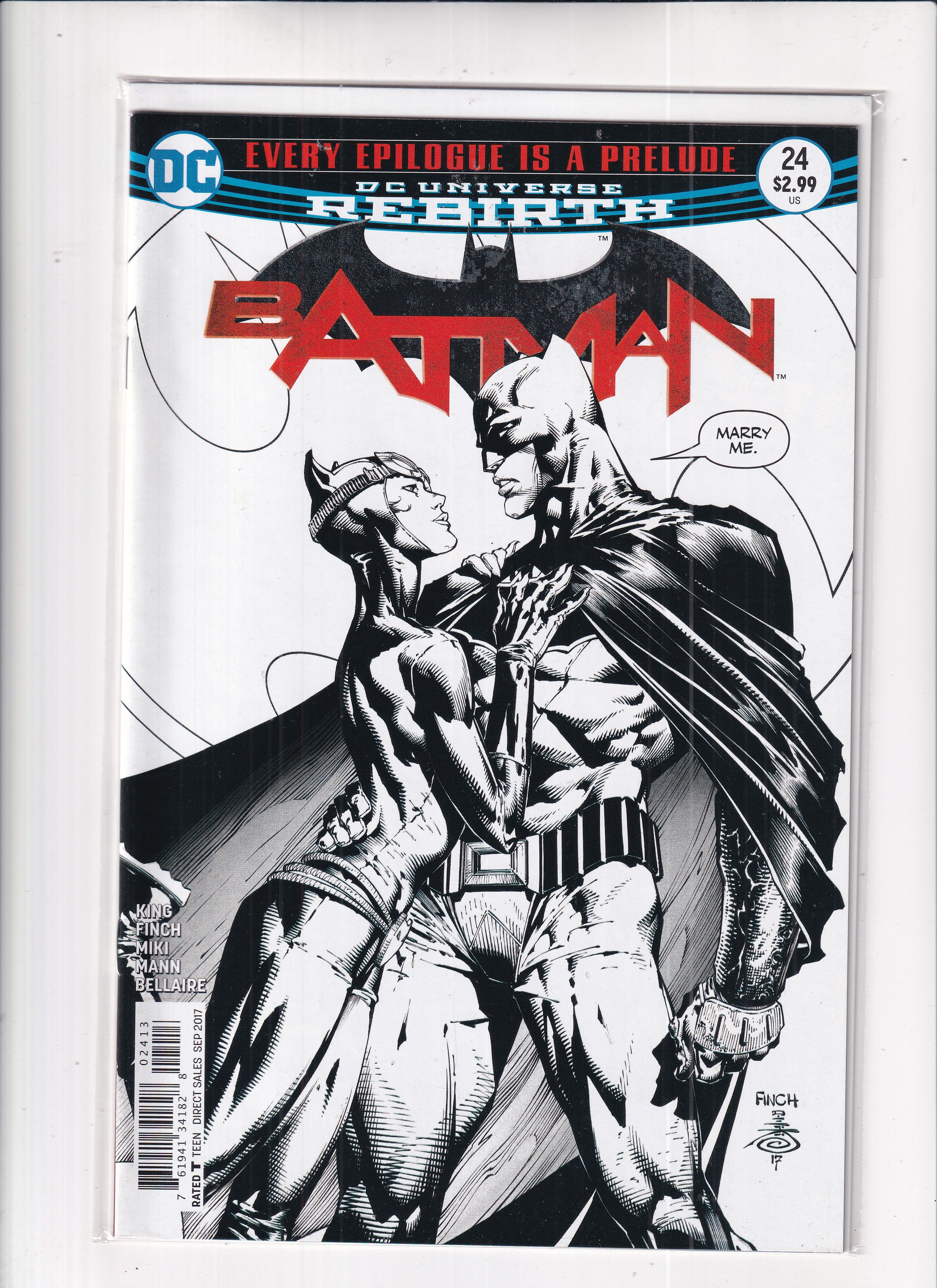 Batman #24 B&W 3rd Print