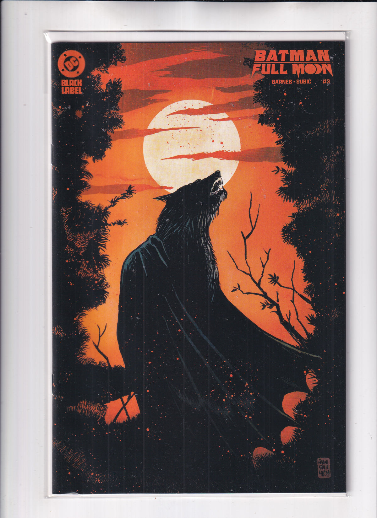 Batman Full Moon #3 Francavilla Variant - Slab City Comics 