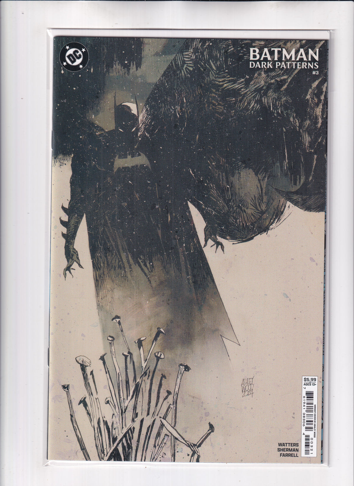Batman Dark Patterns #3 Wood Variant - Slab City Comics 