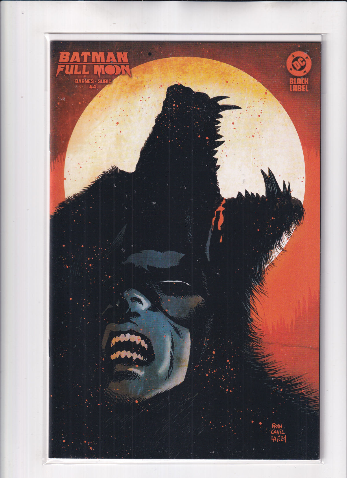 Batman Full Moon #4 Francavilla Variant - Slab City Comics 