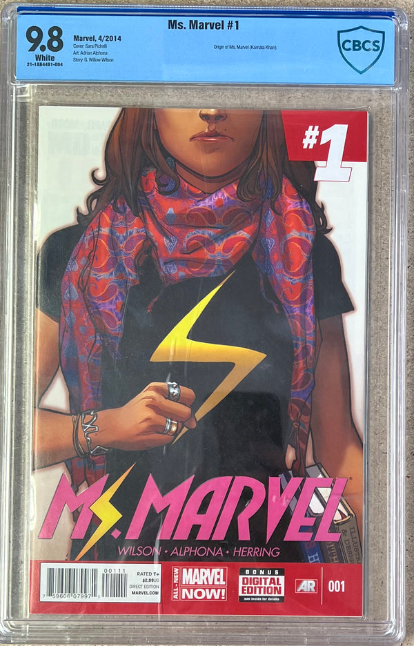 Ms Marvel #1 CBCS 9.8 - Slab City Comics 