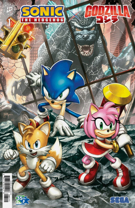 SONIC X GODZILLA #1 CVR E MICO SUAYAN VARIANT