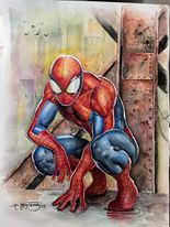 Spiderman Original Art Emil Cabaltierra - Slab City Comics 