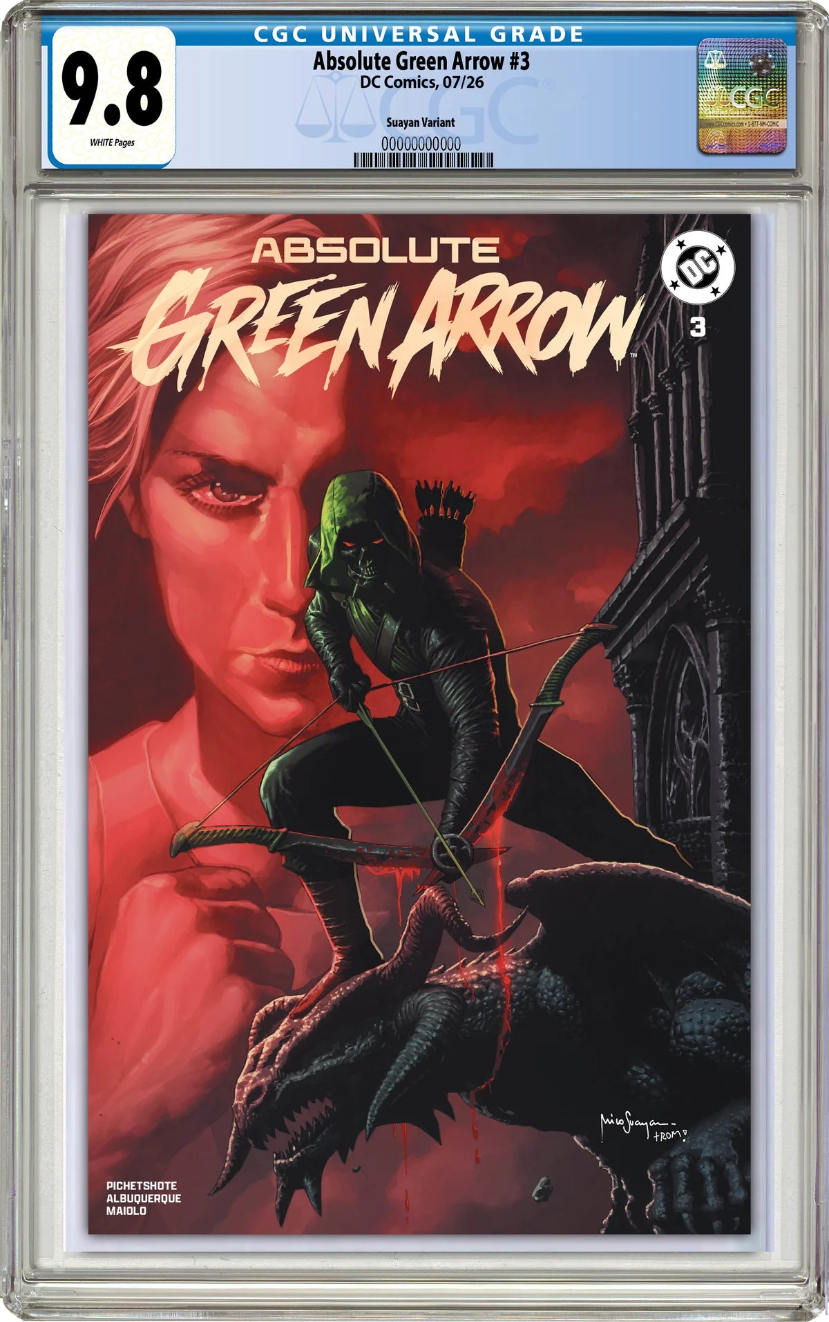 ABSOLUTE GREEN ARROW #3 MICO SUAYAN SDCC EXCLUSIVE VARIANT COVERS