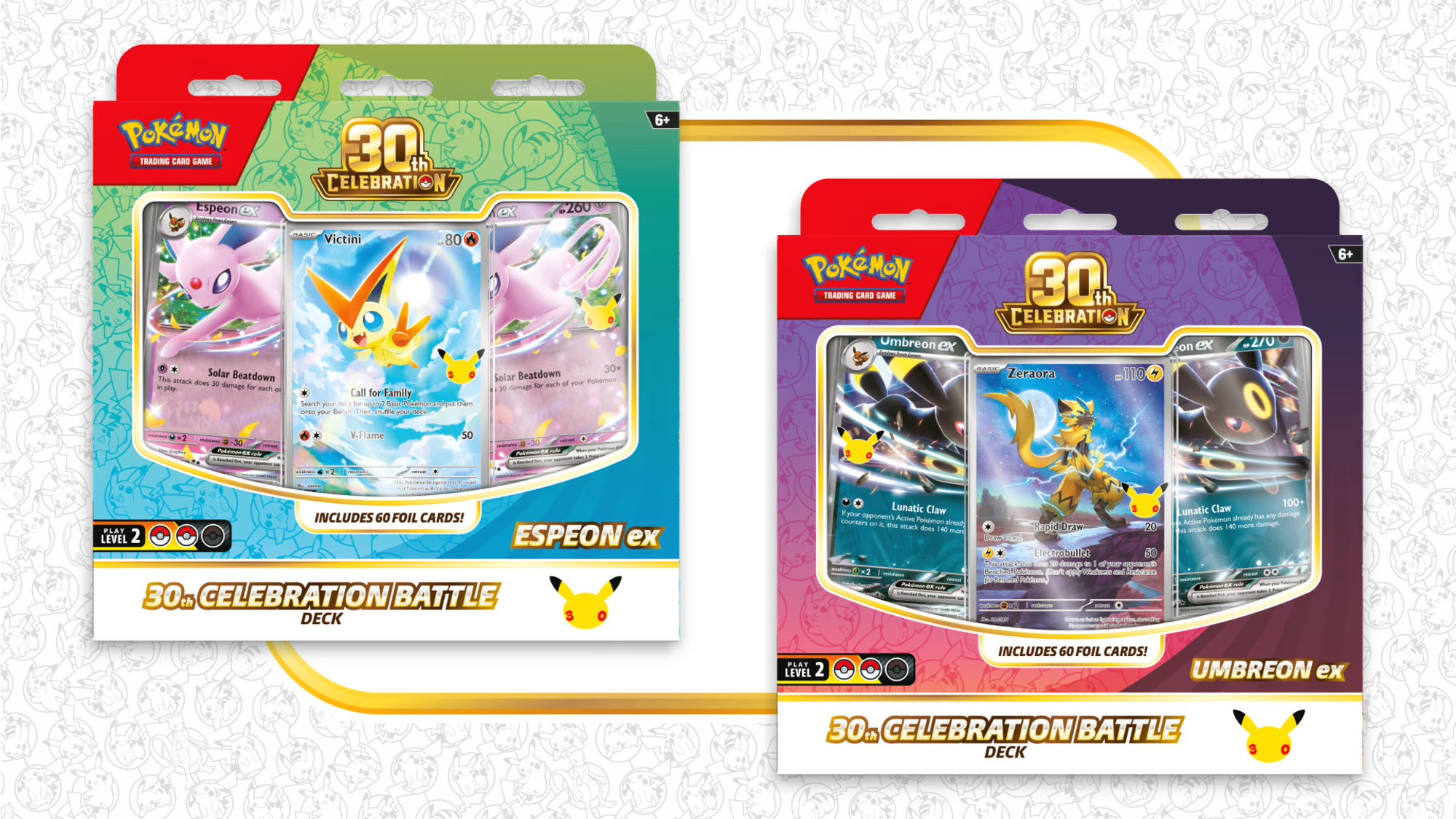 Pokémon TCG: 30th Celebration Battle Deck—Espeon ex & Umbreon EX - Set Of 2