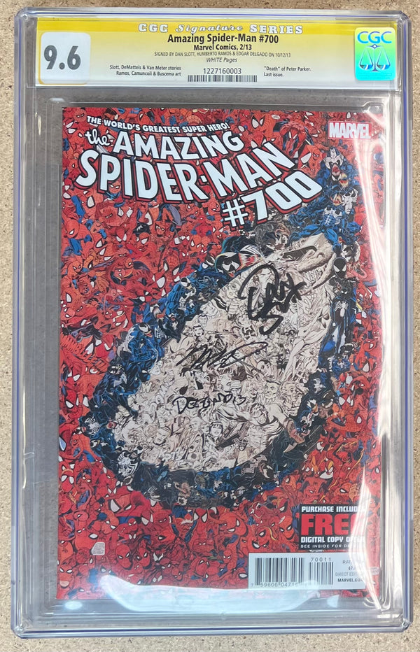 Amazing Spider-Man #700 SS CGC 9.6 - Slab City Comics 