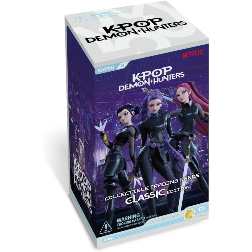 K-Pop Demon Hunters Collectible Trading Cards Classic Edition Foil Blister Box (12 Packs)