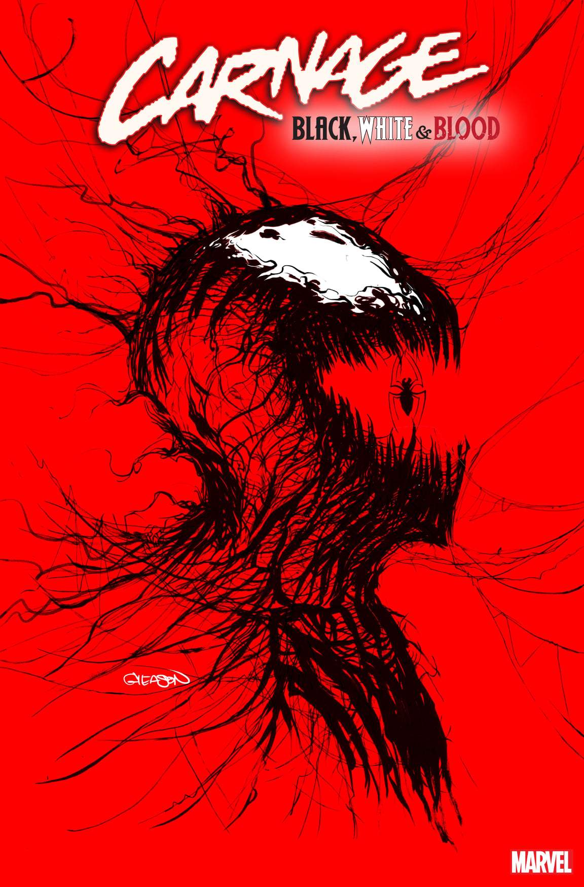 CARNAGE BLACK WHITE AND BLOOD #1 GLEASON WEBHEAD VARIANT - Slab City Comics 