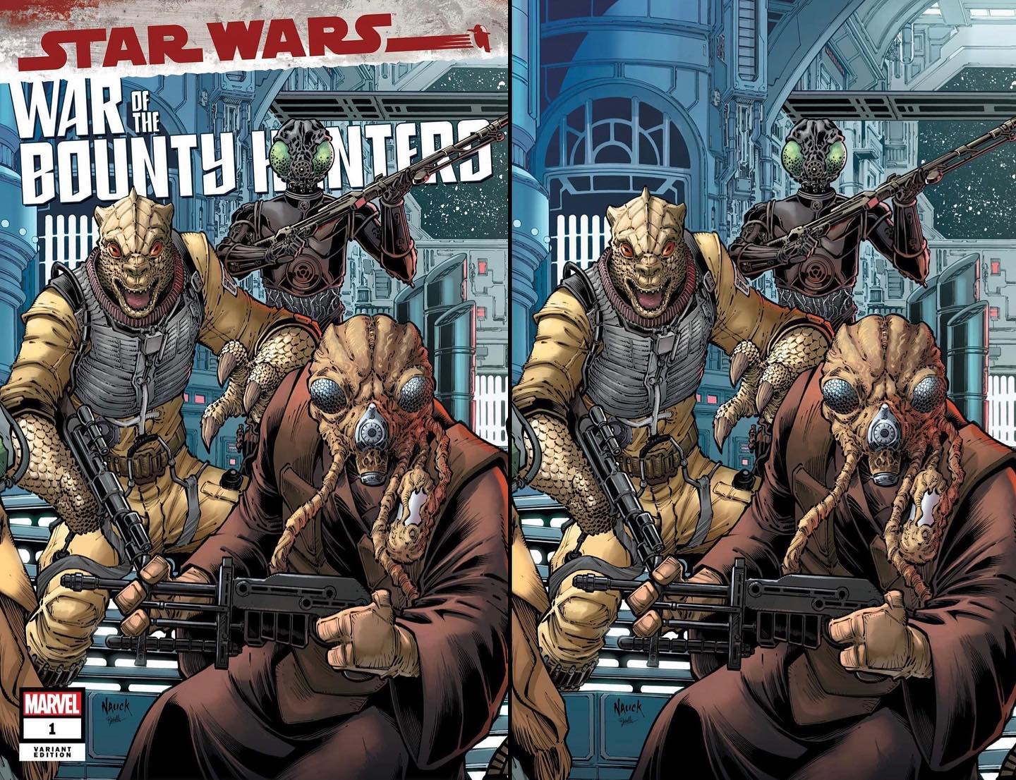 STAR WARS BOUNTY HUNTERS #1 NAUCK CONNECTING VARIANT - Slab City Comics 