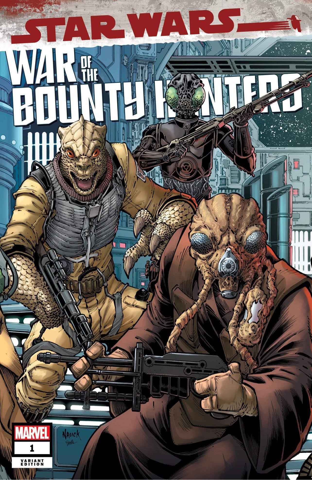 STAR WARS BOUNTY HUNTERS #1 NAUCK CONNECTING VARIANT - Slab City Comics 