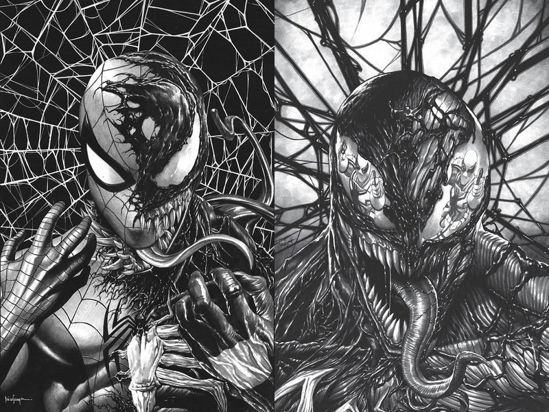 SPIDER-MAN: SPIDERS SHADOW #1 & EXTREME CARNAGE #1 MICO SUAYAN B&W SET