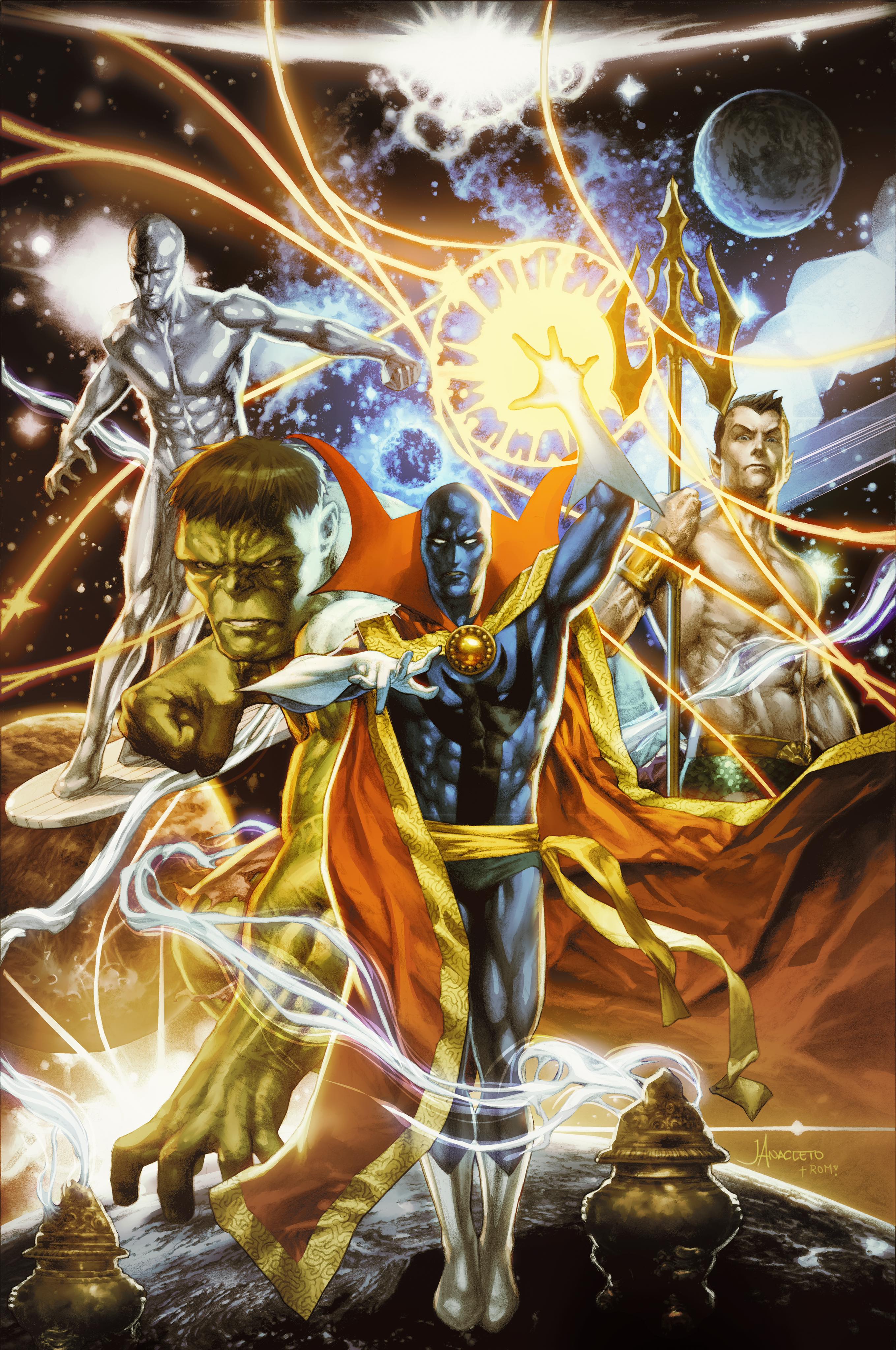 DEATH OF DOCTOR STRANGE #1 JAY ANACLETO "DEFENDERS" VARIANT - Slab City Comics 