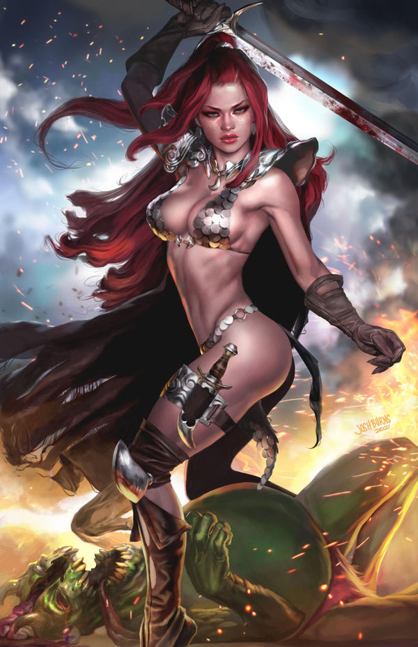 Invincible Red Sonja #7 Josh Burns Variant - Slab City Comics 