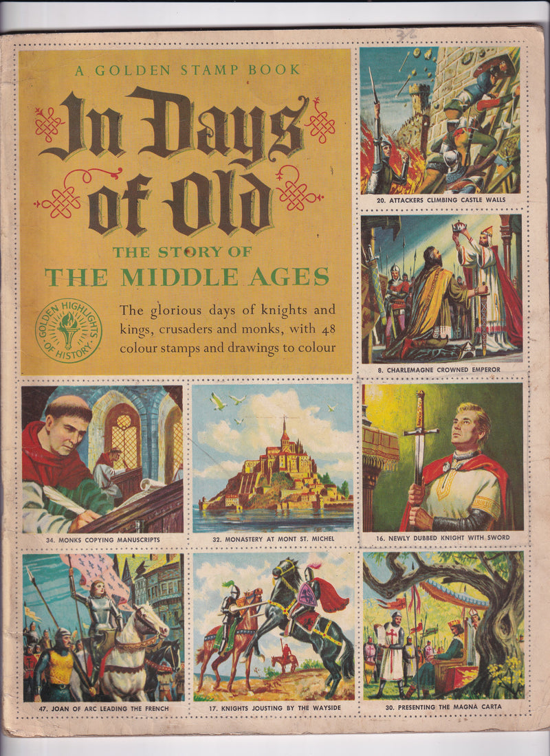 IN DAYS OF OLD THE STORY OF THE MIDDLE AGES STAMP BOOK - Slab City Comics 