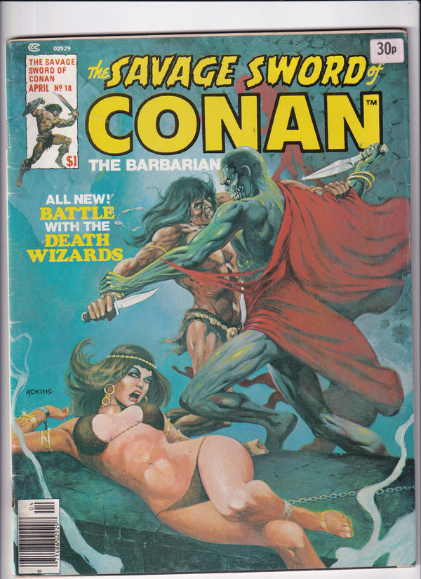 THE SAVAGE SWORD OF CONAN THE BARBARIAN NO.18 - Slab City Comics 