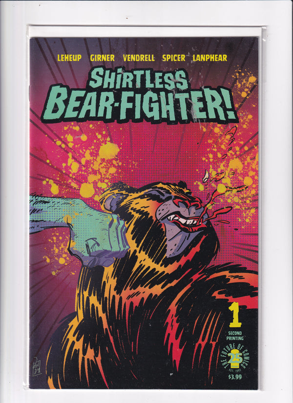SHIRTLESS BEAR-FIGHTER! #1 2ND PRINTING - Slab City Comics 