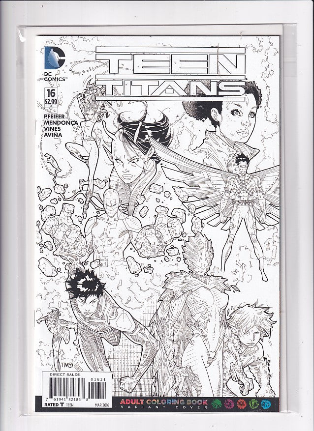 TEEN TITANS #16 B&W - Slab City Comics 