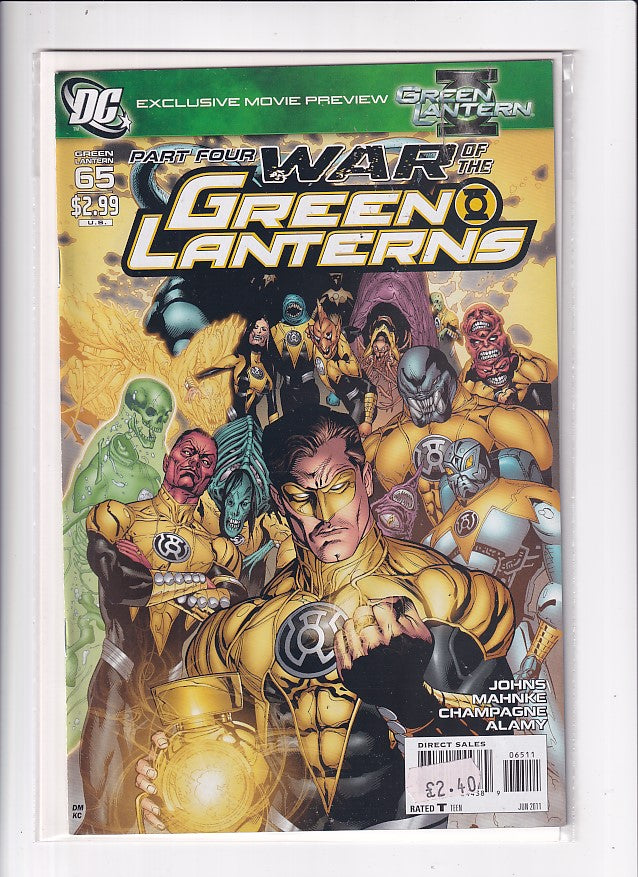 WAR OF THE GREEN LANTERNS #65 - Slab City Comics 