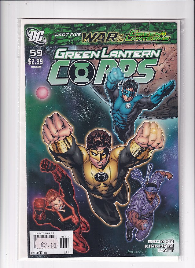 WAR OF THE GREEN LANTERN CORPS #59 - Slab City Comics 