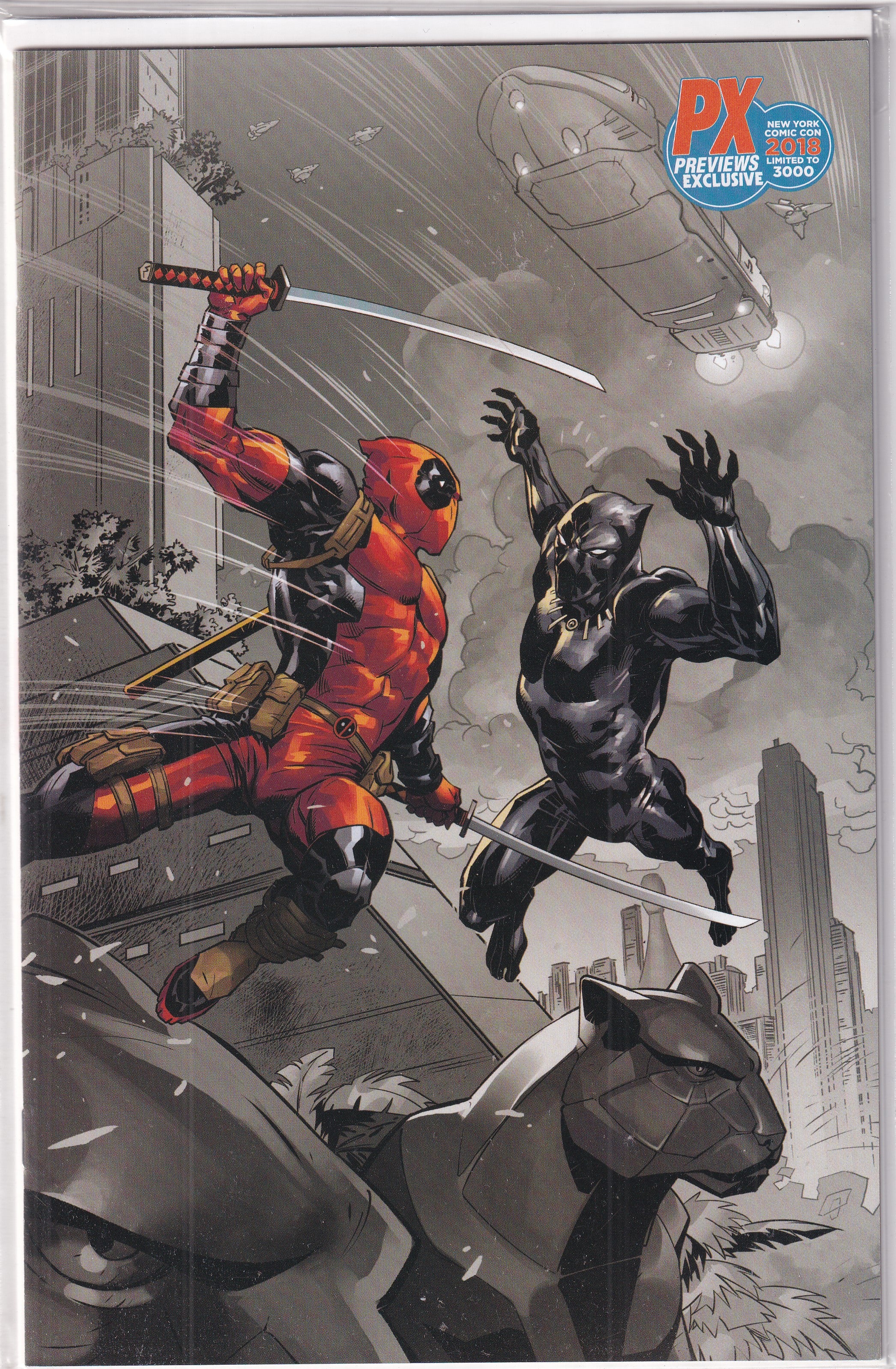 BLACK PANTHER VS DEADPOOL #1 PX VIRGIN - Slab City Comics 