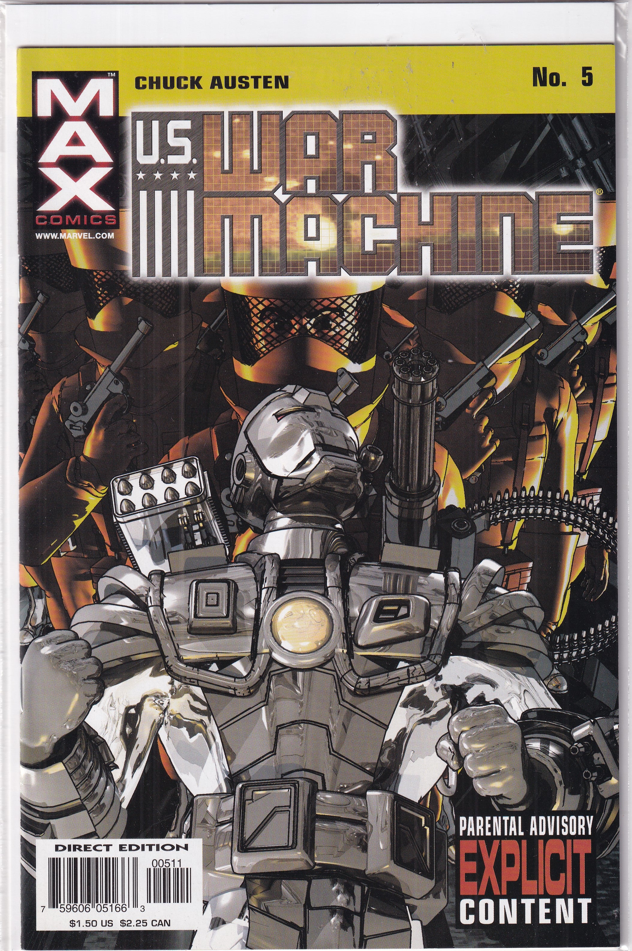 U.S. WAR MACHINE #5 - Slab City Comics 