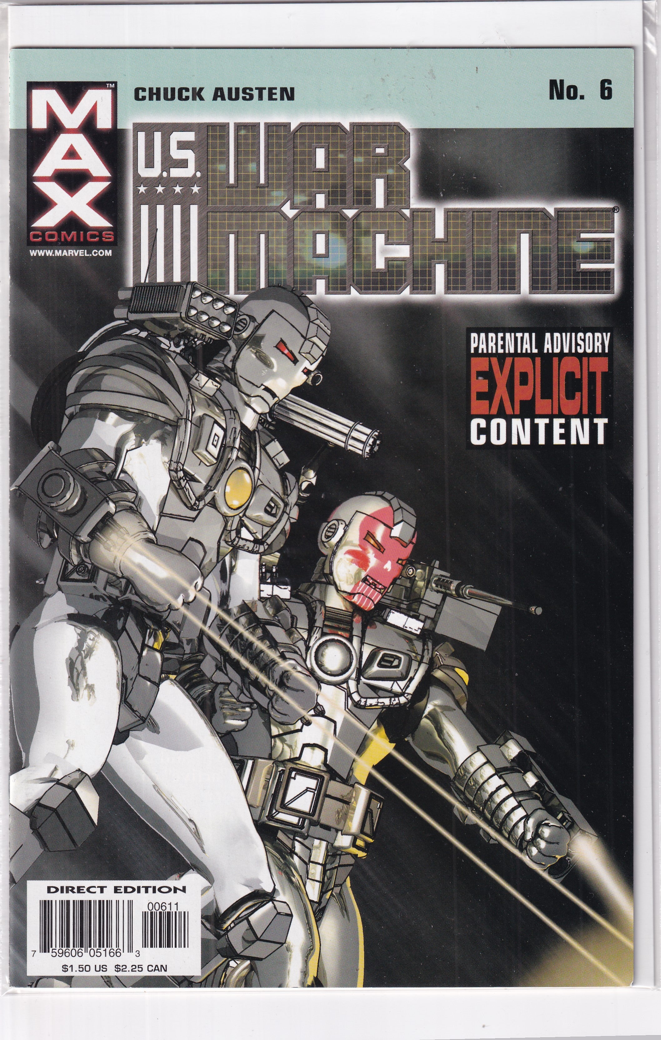 U.S. WAR MACHINE #6 - Slab City Comics 