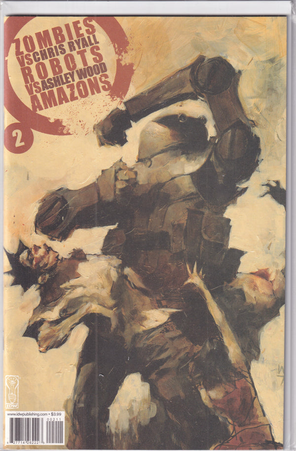 ZOMBIES VS CHRIS RYALL ROBOTS VS ASHLEY WOOD AMAZONS #2 - Slab City Comics 
