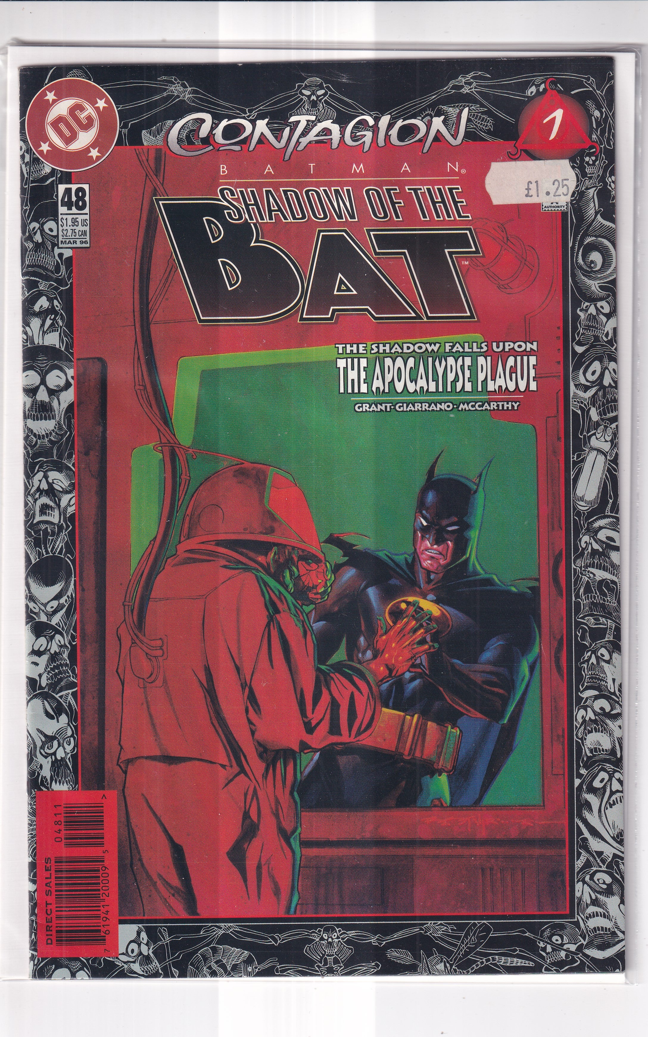 CONTAGION BATMAN SHADOW OF THE BAT #48 - Slab City Comics 