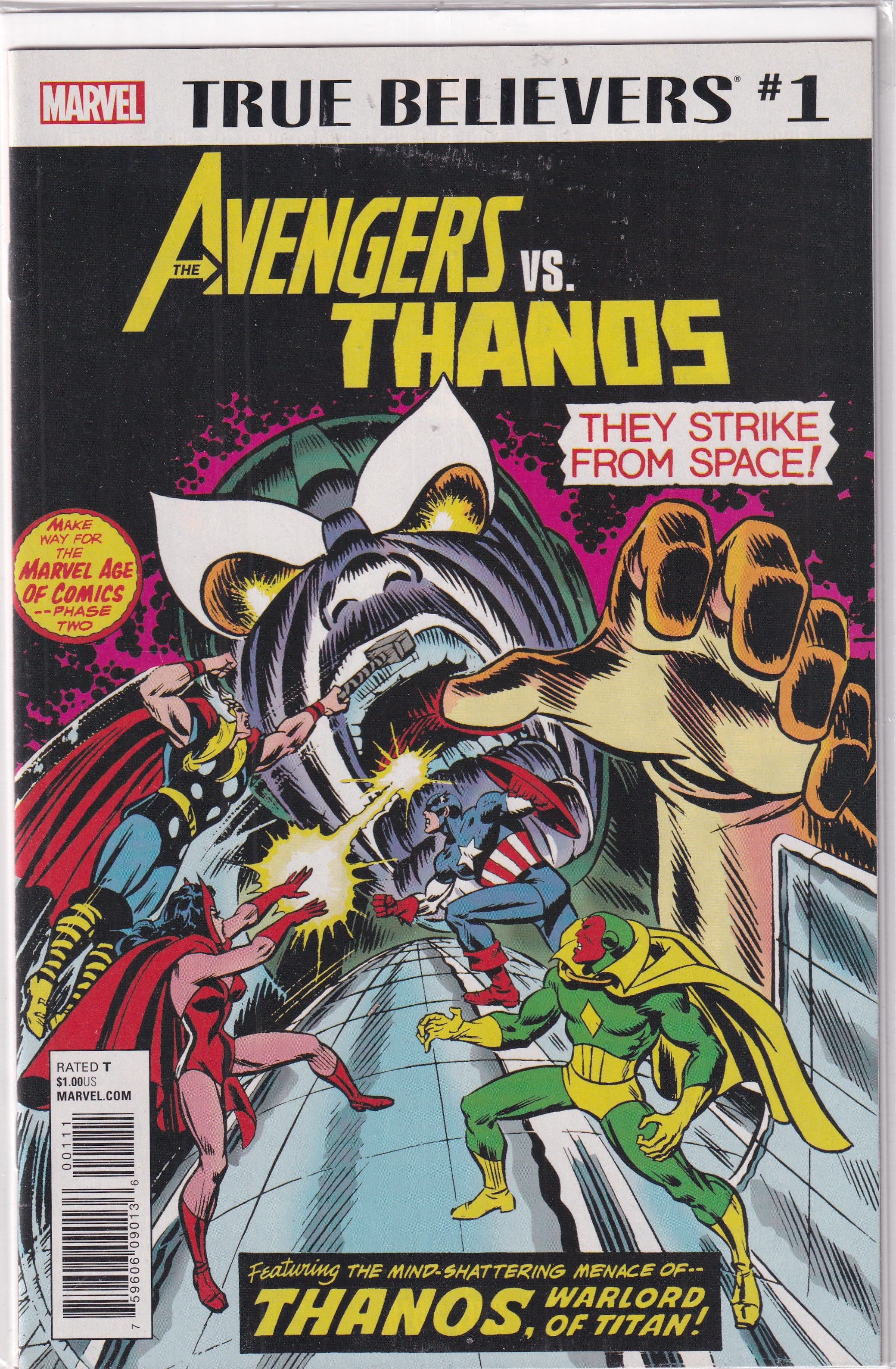 AVENGERS VS THANOS #1 TRUE BELIEVERS - Slab City Comics 