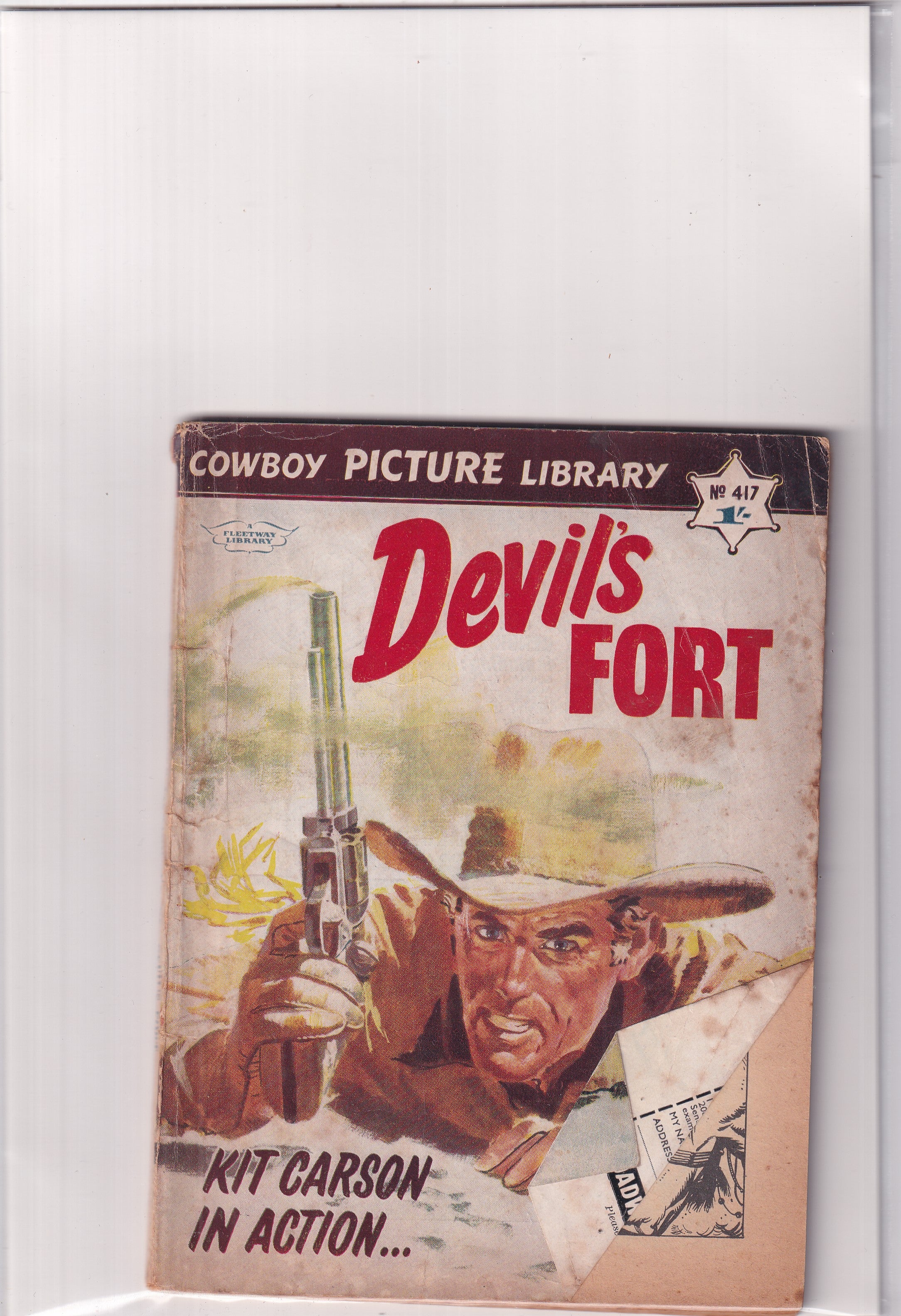 COWBOY PICTURE LIBRARY DEVIL'S FORT #417 - Slab City Comics 