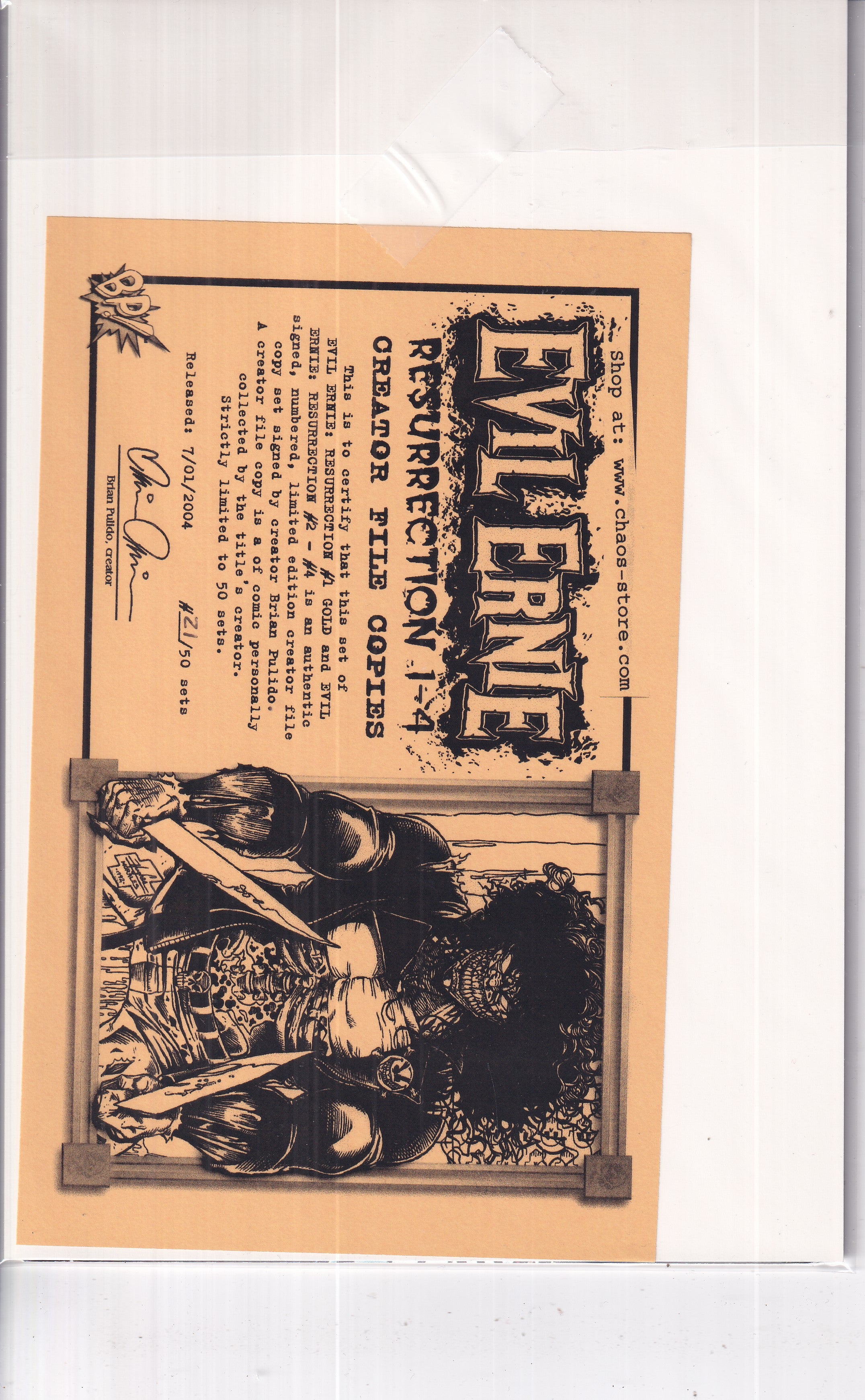 EVIL ERNIE THE RESURRECTION #4 CREATOR FILE COPY 21/50 - Slab City Comics 