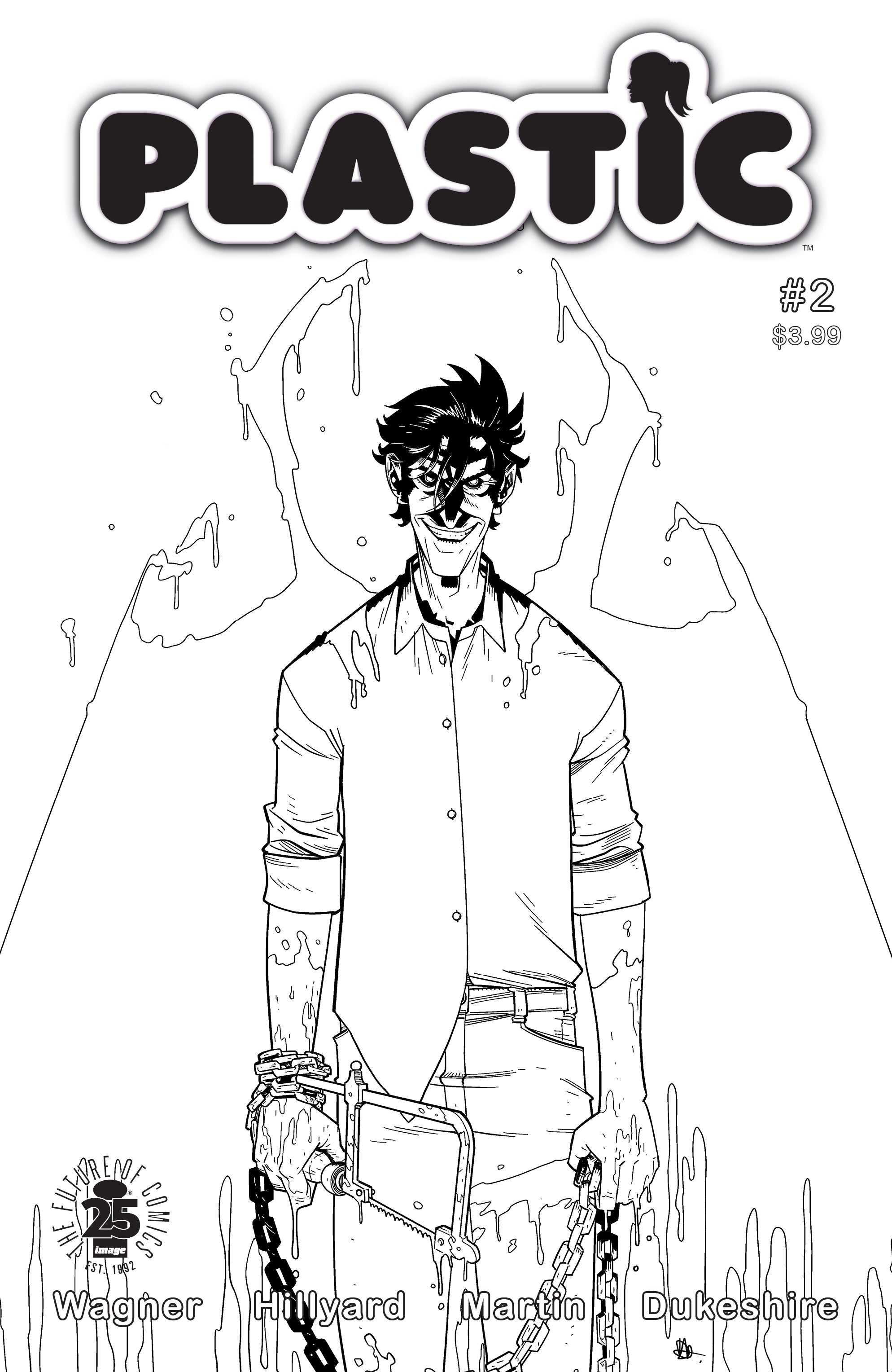 PLASTIC #2 SPAWN MONTH B&W VARIANT - Slab City Comics 