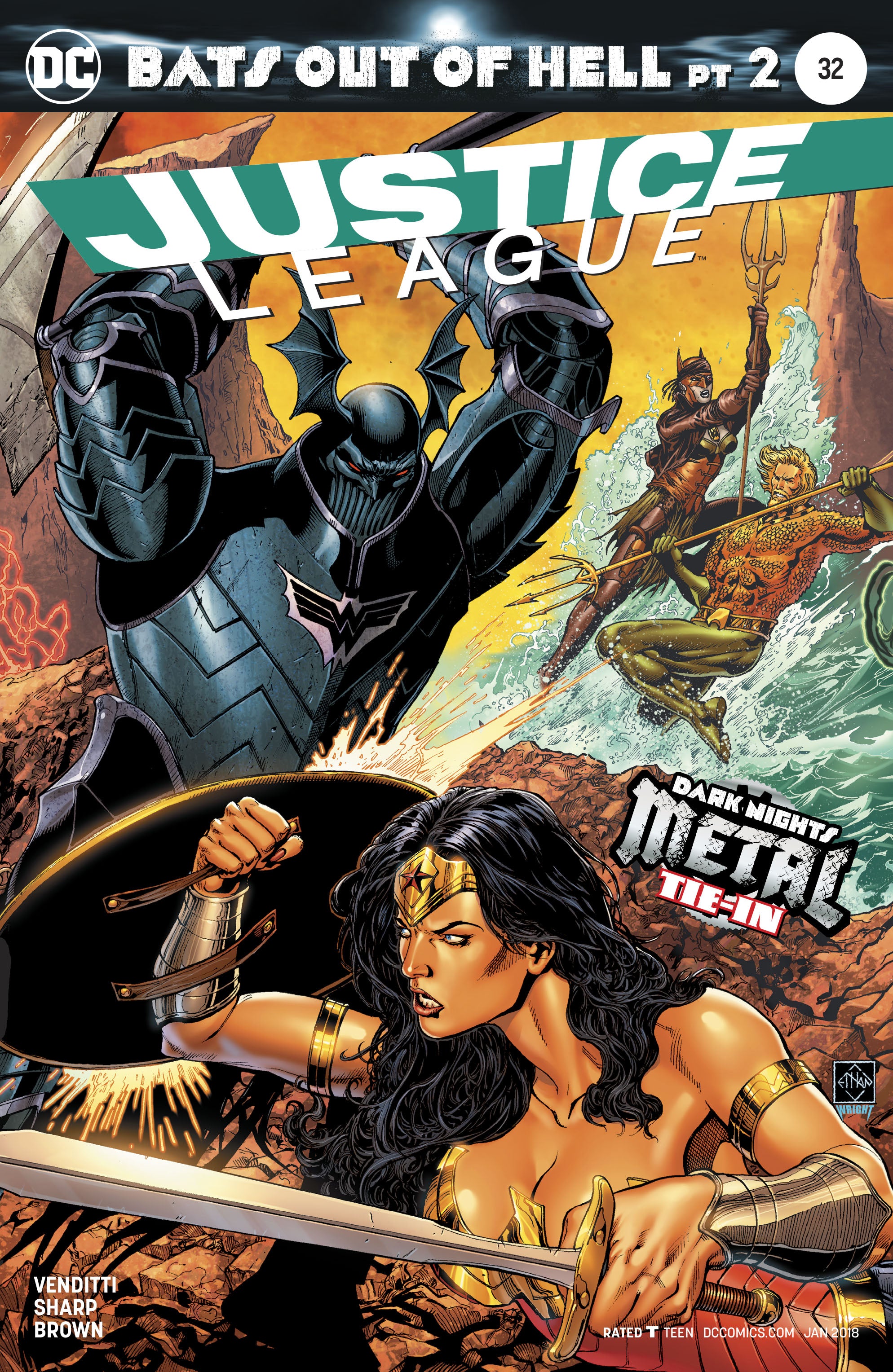 JUSTICE LEAGUE #32 METAL - Slab City Comics 
