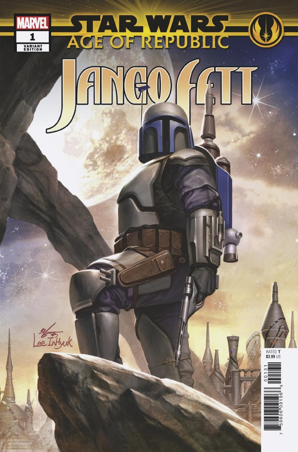 STAR WARS AOR JANGO FETT #1 INHYUK LEE VARIANT - Slab City Comics 