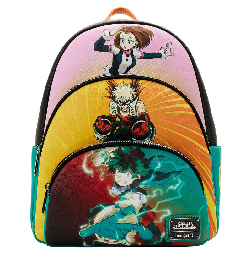 LF MY HERO ACADEMIA TRIPLE POCKET SCENE MINI BACKPACK - Slab City Comics 