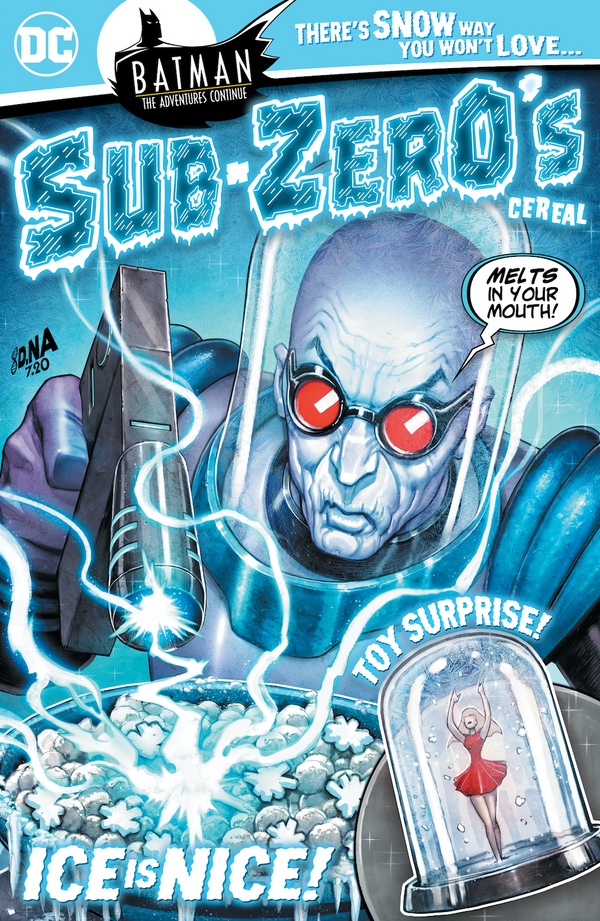 BATMAN THE ADVENTURES CONTINUE #4 SSCO Sub-Zeros Mr Freeze Cereal Box DAVID NAKAYAMA VARIANT - Slab City Comics 