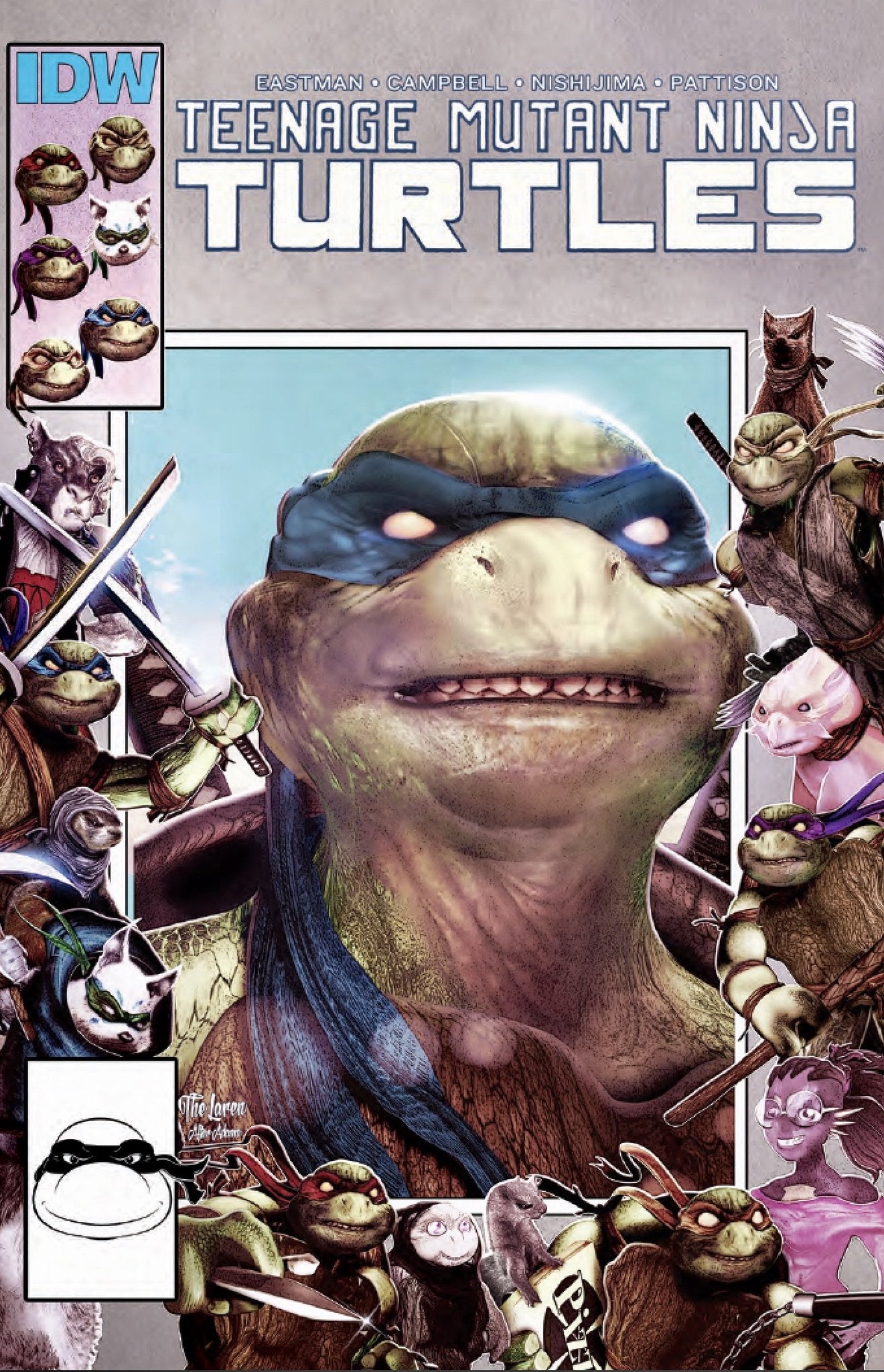 TMNT #111 HAL LAREN Marvel 25th Anniversary Homage - Slab City Comics 