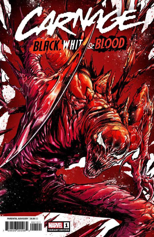 CARNAGE BLACK WHITE AND BLOOD #1 1:50 CHECCHETTO VARIANT - Slab City Comics 